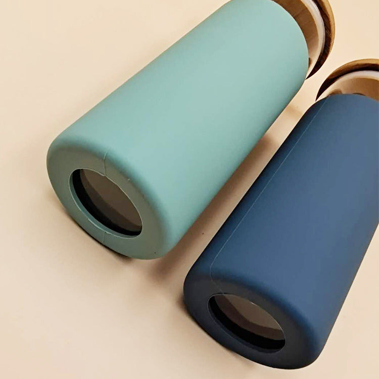 Premium Reusable Glass Tumbler with Straw – 480ml